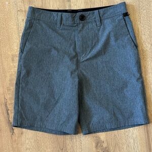 Volcom Shorts Boys 27 Youth 14 Gray Blue Hybrid Chino